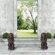 preview thumbnail 42 of 55, Glitzhome MGO Majestic Sitting Guardian Lion Statues Porch Sculpture Outdoor Indoor Set of 2