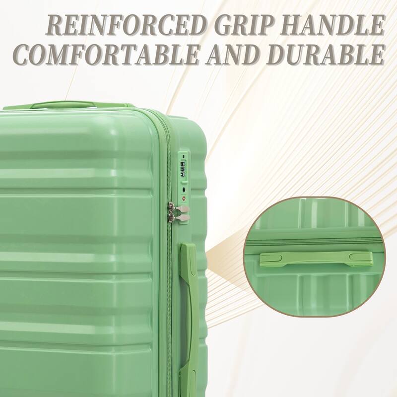 3 PCS in ABS Spinner Wheel Luggage, TSA Combination Lock