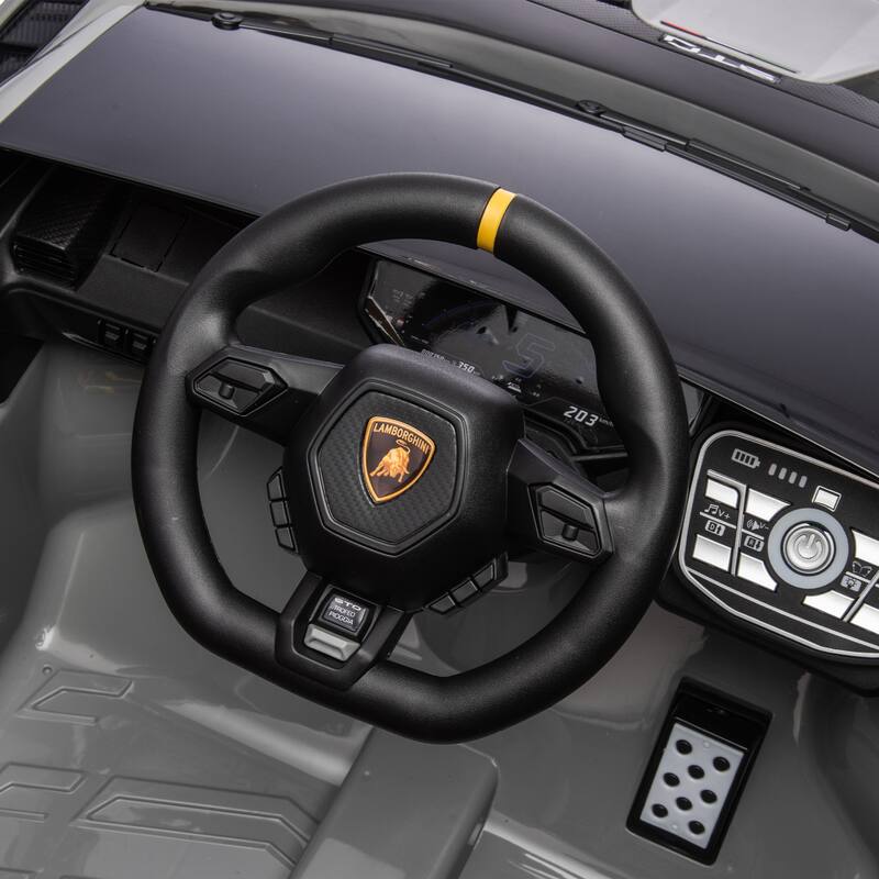 Licensed Lamborghini Ride-On Car for Kids with Bluetooth, Drifting, and LED Lights