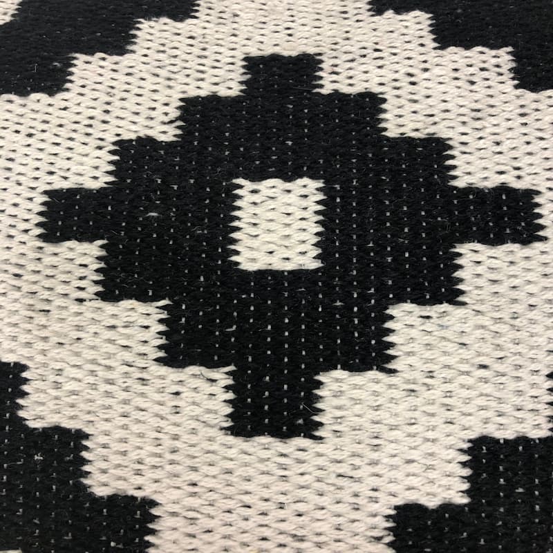 Sevita Black and White Geometric Medallion Throw Pillow