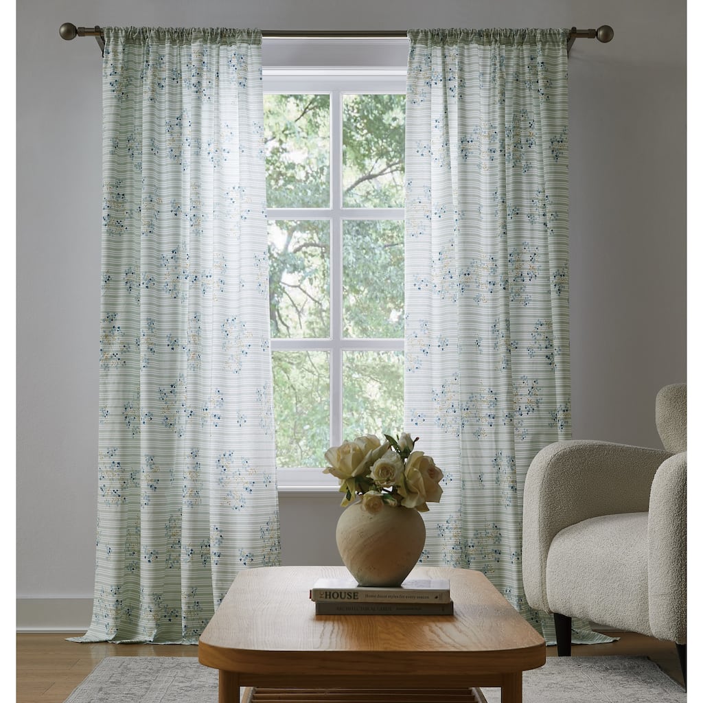 Cottage Classics Emma Floral Window Curtain