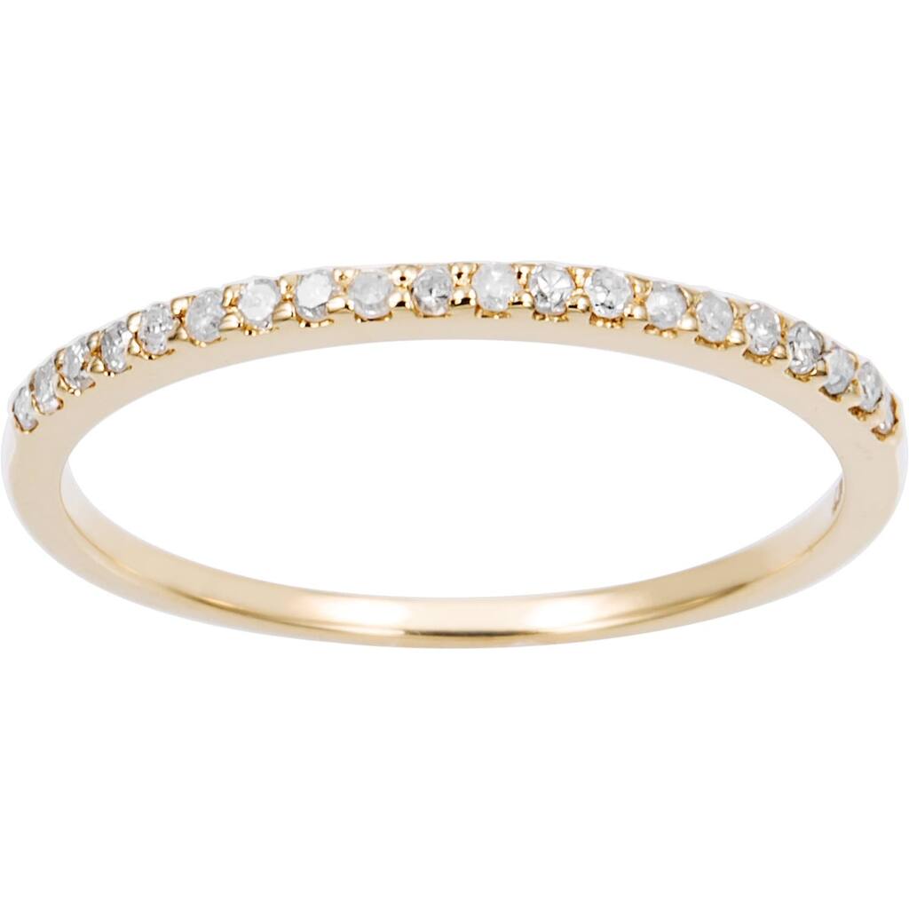 10k Gold 1/8ct TDW Diamond Thin Wedding Band