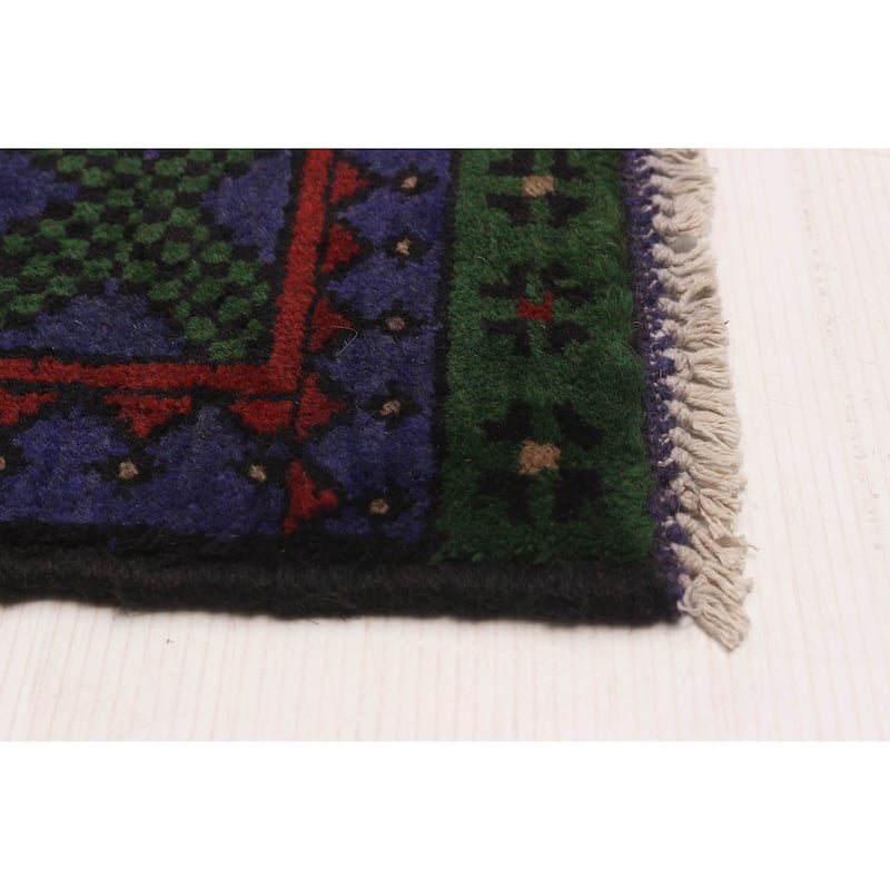 ECARPETGALLERY Hand-knotted Uzbek Kargahi Purple Wool Rug - 4'9 x 6'3