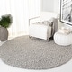 preview thumbnail 20 of 121, SAFAVIEH Athens Shag Ilaha 1.5-inch Thick Rug 6'7" Round - Silver - Round