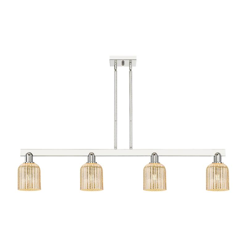 Innovations Lighting 716-4I-10-48 Bridal Veil Linear Bridal Veil 4 - Polished Nickel / Mercury