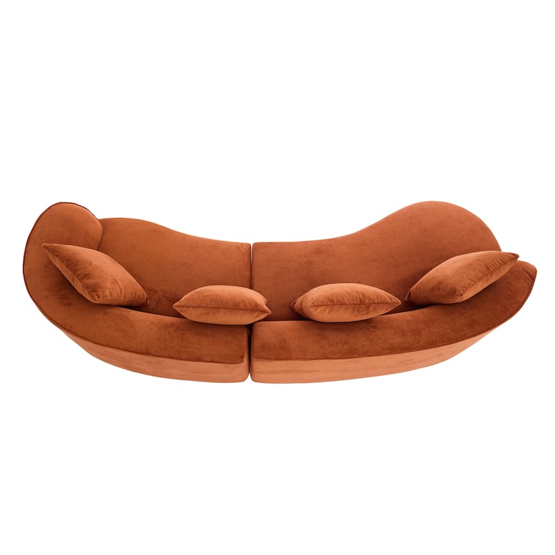 Christopher Knight Home - Linda Fabric Curved 126" Sectional Sofa