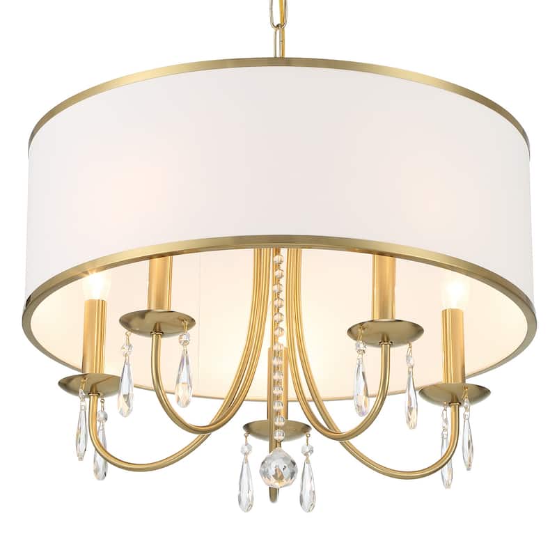 Bellevue CLCH66220 Adalynn 5 Light 22" Wide Crystal Drum Chandelier