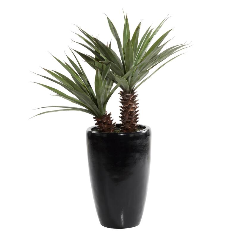 Black Fiberglass Contemporary Artificial foliage