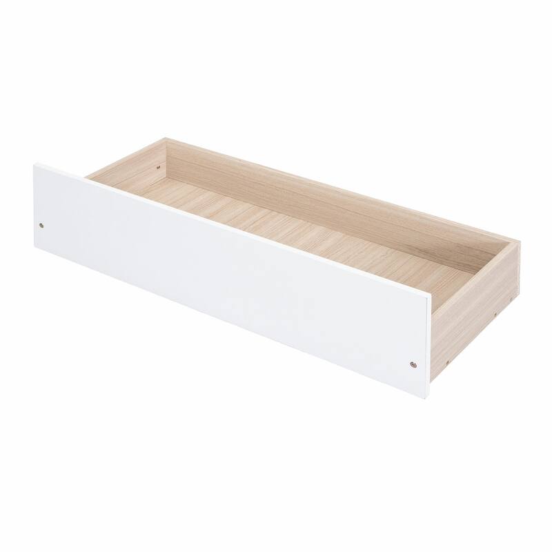 Wood Platform Bed with 4 Drawers and Streamlined Design