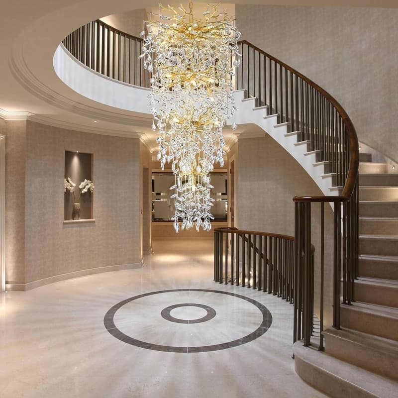 KAYLA 63in Light Crystal Dimmable LED Tiered Chandelier - 61in