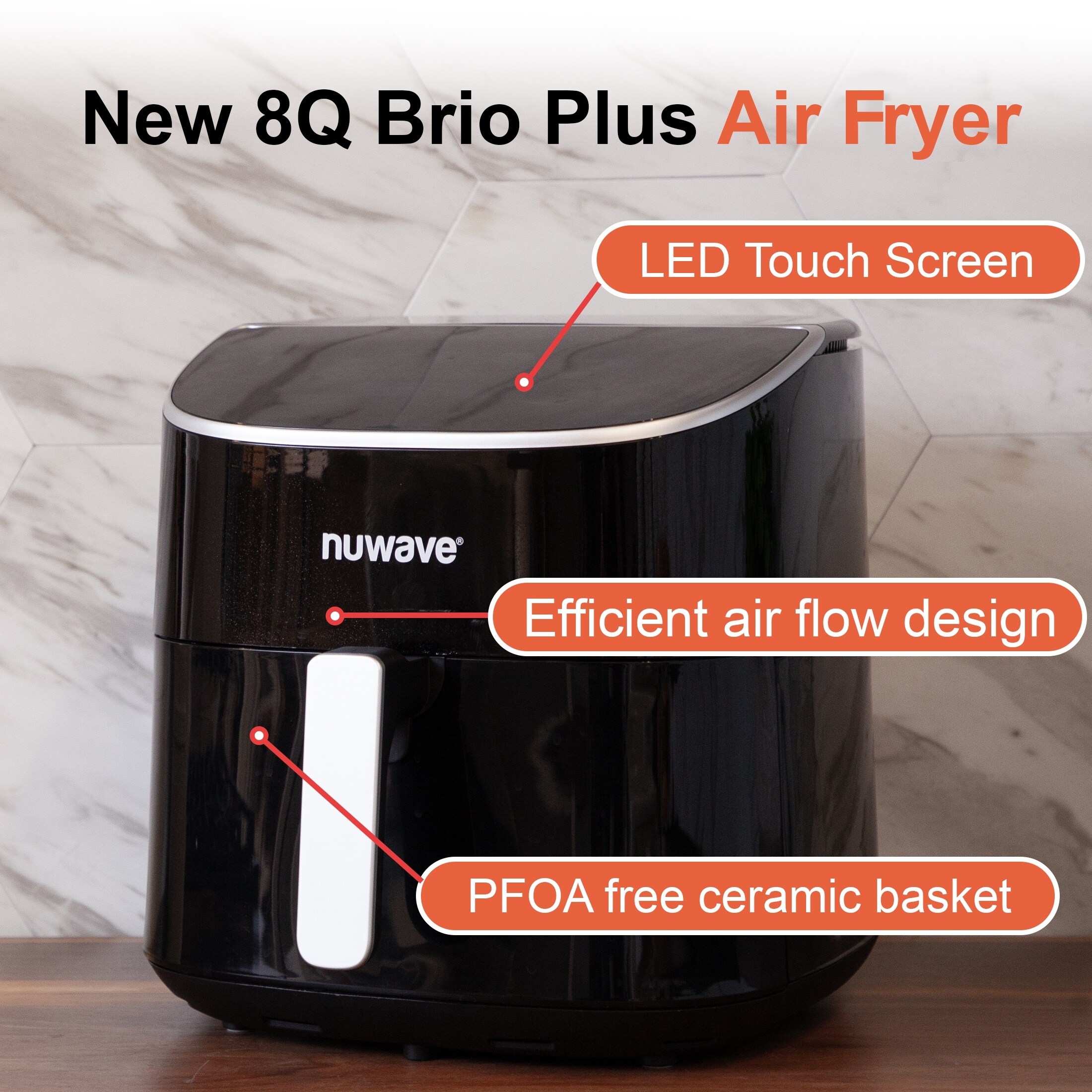 Nuwave Brio Plus 8Q Air Fryer 8 quart