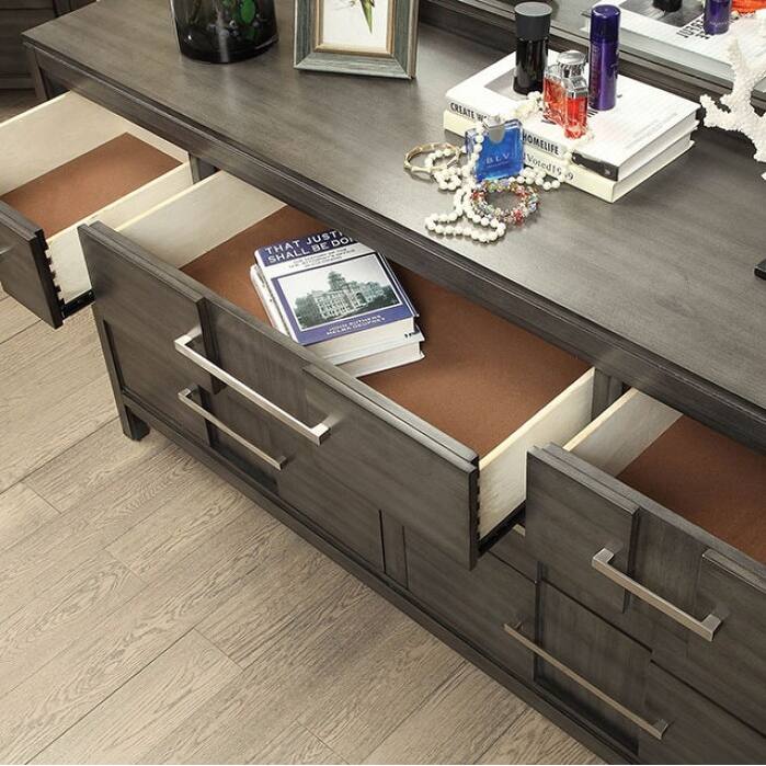 Beautiful 1pc Nightstand Transitional Style Gray Bedside Table Bedroom Furniture