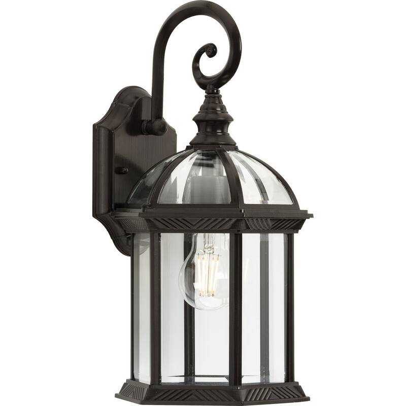 Dillard Collection One-Light Antique Bronze Outdoor Wall Lantern - 8.12 in x 7.87 in x 15.5 in - 8.12 in x 7.87 in x 15.5 in