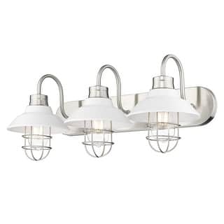 Wry Lighting Lana 3-light Vanity in Pewter - Pewter with Matte White