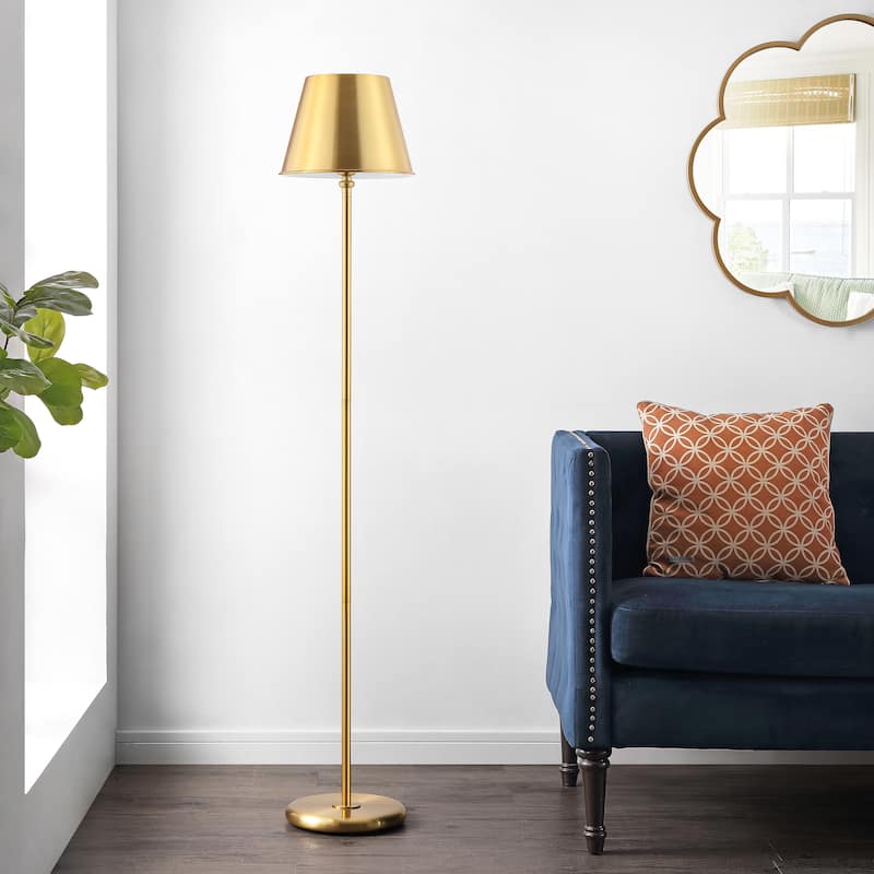 SAFAVIEH Lighting Aili 60-inch Iron Floor Lamp - 10.9" x 10.9" x 60" - Brass - 11Wx11Dx60H