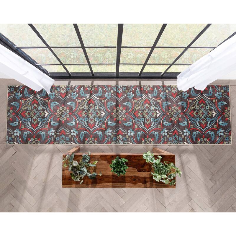 Well Woven Kings Court Florence Tile Multi-Medallion Modern Area Rug