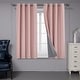 preview thumbnail 42 of 95, Deconovo Faux Linen Total Blackout with Coating Curtains (2 Panel) 52W x 45L - Coral Pink