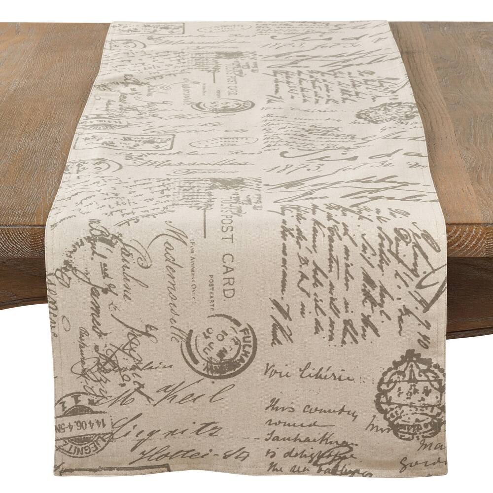 Old Fashioned Script Print Design Table Runner
