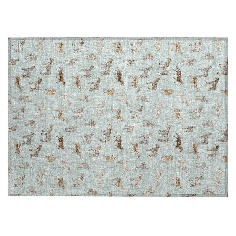 Machine Washable Indoor/ Outdoor Horses Chantille Rug