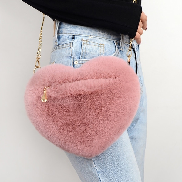 Womens Heart Shape PU Leather Shoulder Bags,Cross Body Bag Waist Bag