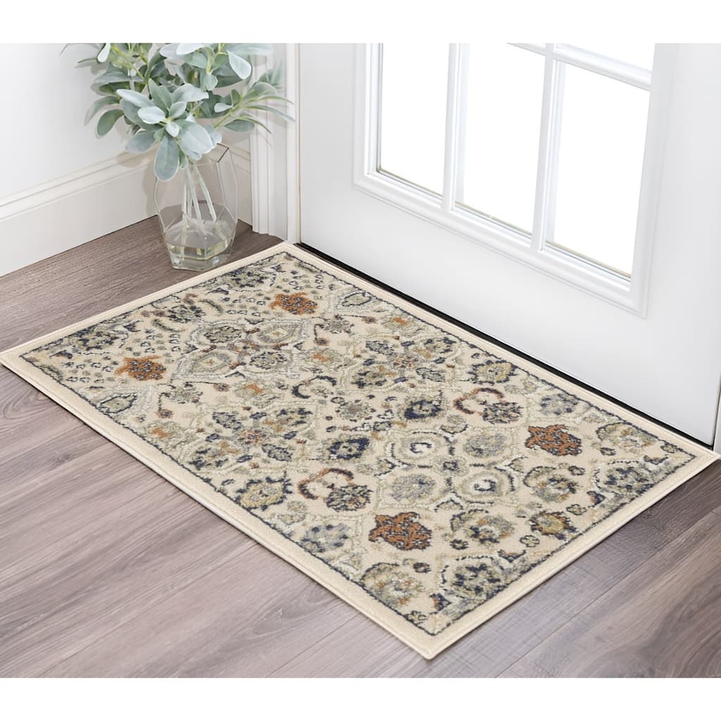 HomeRoots Floral Bohemian Rectangle Area Rug - 144.00 in. x 108.00 in. x 0.25 in.