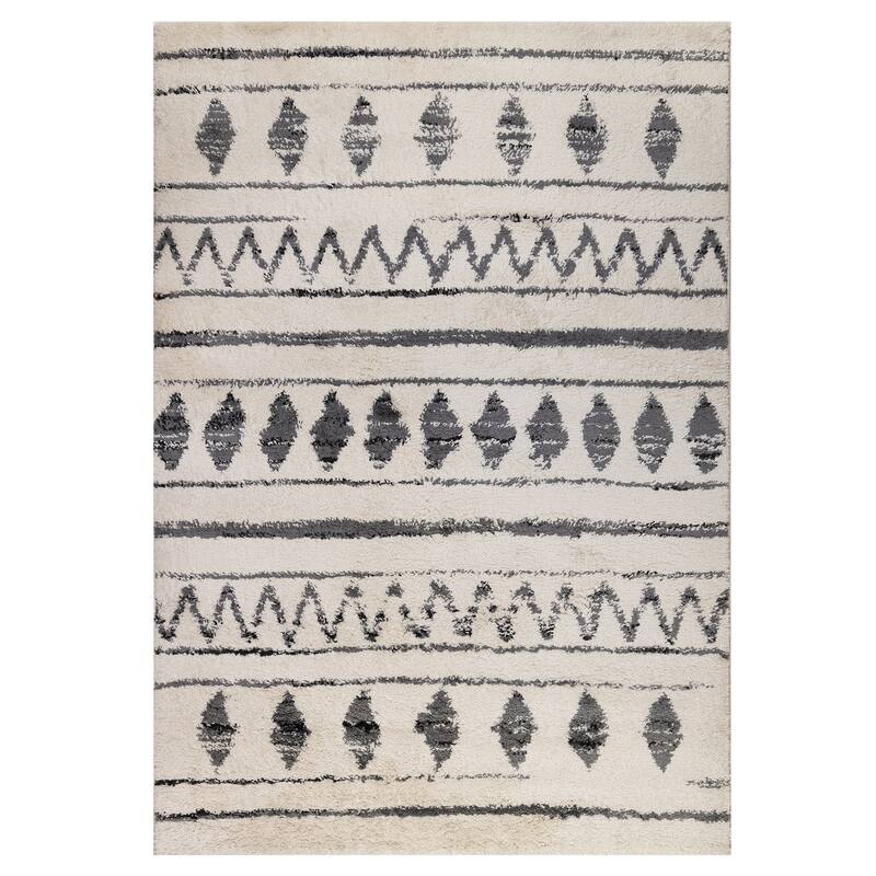Aspen Clara Southwestern Geometric Shag Area Rug