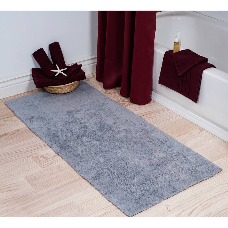 Bath Mat - 60x24-Inch Plush Cotton Bathroom Runner by Windsor Home