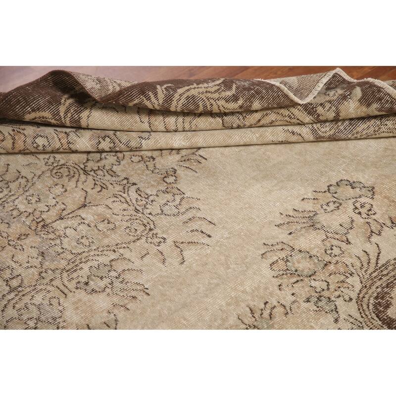 Distressed Sparta Turkish Vintage Rug Handmade Wool Carpet - 5'6"x 9'1"