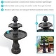 preview thumbnail 5 of 34, Sunnydaze Two Tier Solar-on-Demand Fountain, 35 Inch Tall - 35-Inch