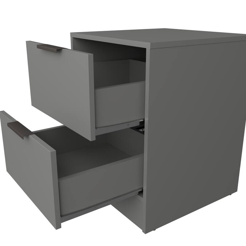 Kappesberg Vails 17 in W Modern 2-Drawer Nightstand – Small Bedroom Storage