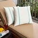 preview thumbnail 14 of 42, Sorra Home Sunbrella Outdoor Double Petite Flange Pillow Set of 2 16 in H x 16 in W x 6 in D - Sunbrella - Canvas Natural/Canvas Aruba