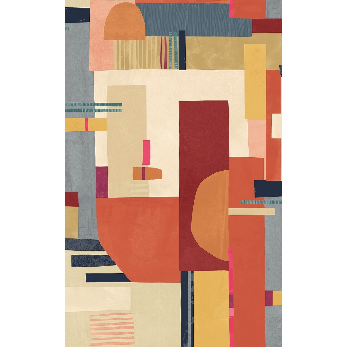 Rhodes Red Blocs Wallpaper