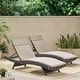 preview thumbnail 56 of 54, Salem Outdoor Wicker Lounge with Water Resistant Cushion (Set of 2) by Christopher Knight Home Multibrown + Charcoal