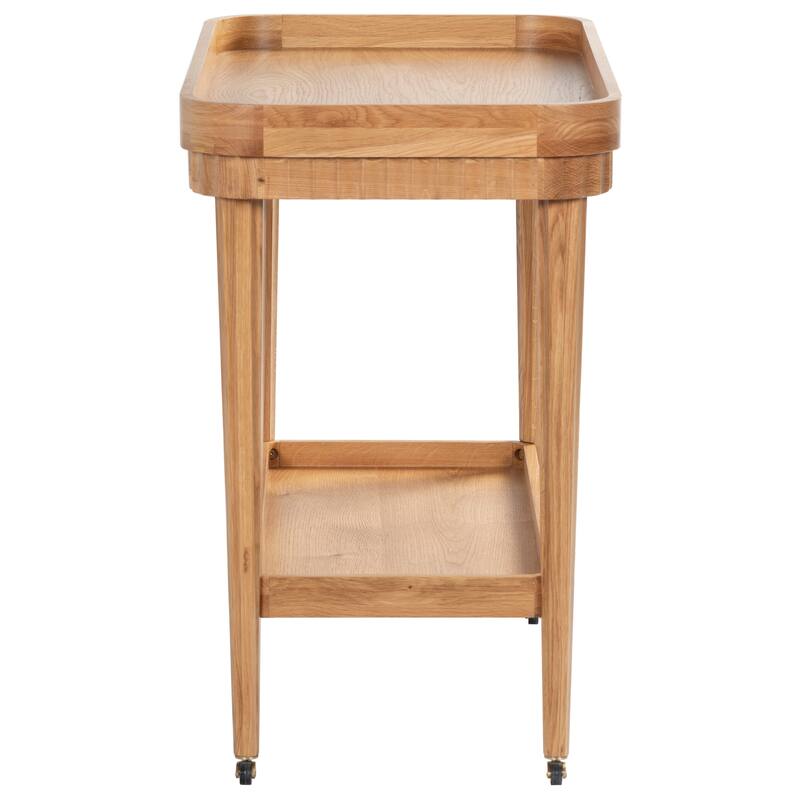 SAFAVIEH Couture Felicia Briana 2-Shelf Wood Bar cart - 38"W x 20"D x 32"H