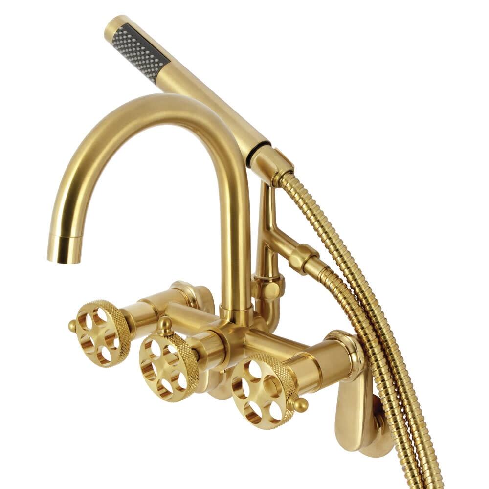 Kingston Brass AE815.RKX Webb Wall Mounted Tub Filler with Built-In