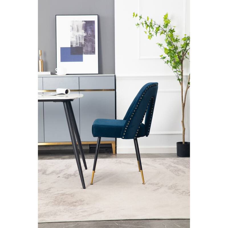 Contemporary Velvet Upholstered Dining Chair,Set Of 2