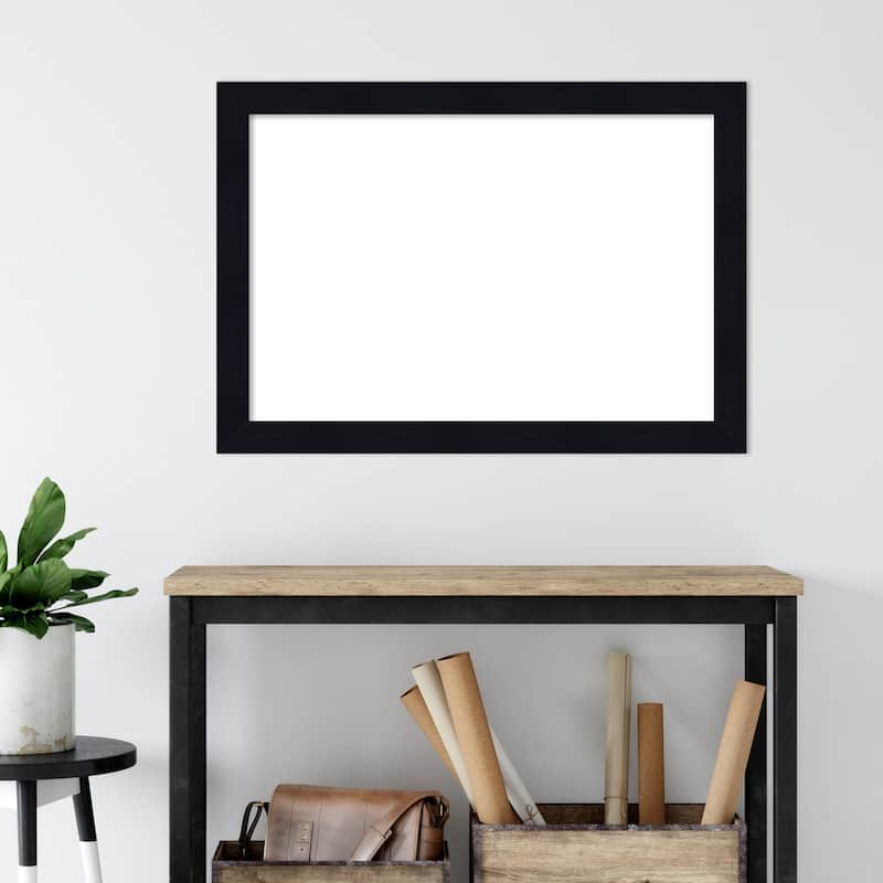 Amanti Art Shiplap Navy Framed Dry Erase Magnetic Board