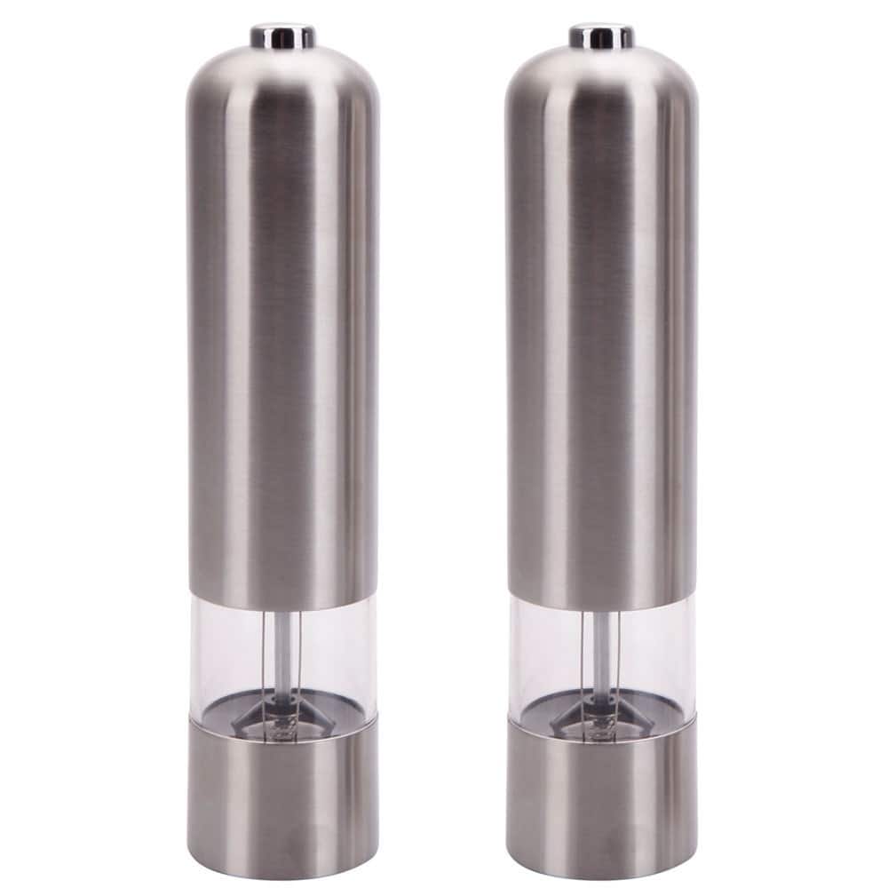 Silvertone Stainless Steel Electric Automatic Pepper Mill and Salt Grinder