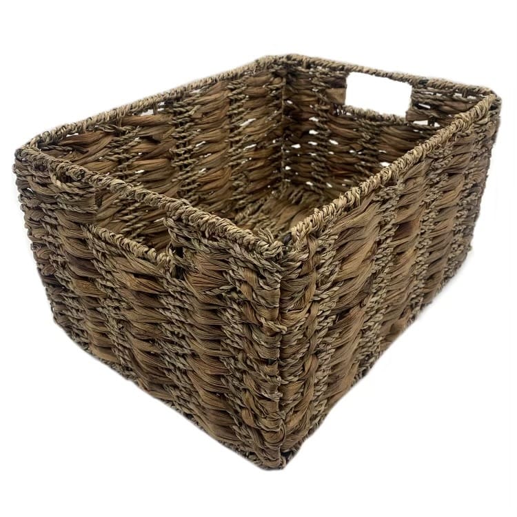 Large Two-tone Walnut Storage Baskets (Set of 6)