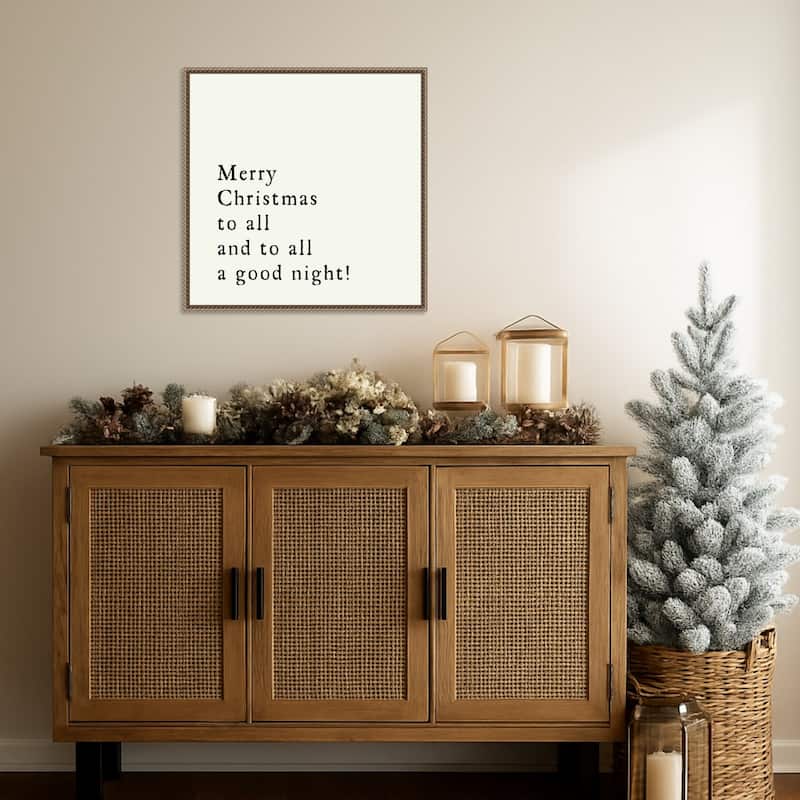 Merry Christmas To All by Amanti Art Portfolio Framed Canvas Wall Art Print