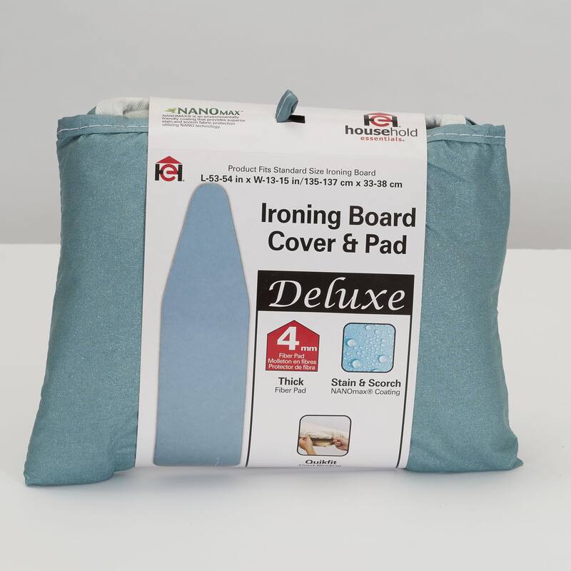 Household Essentials Deluxe Ironing Board Durable Polyester Cover and Pad