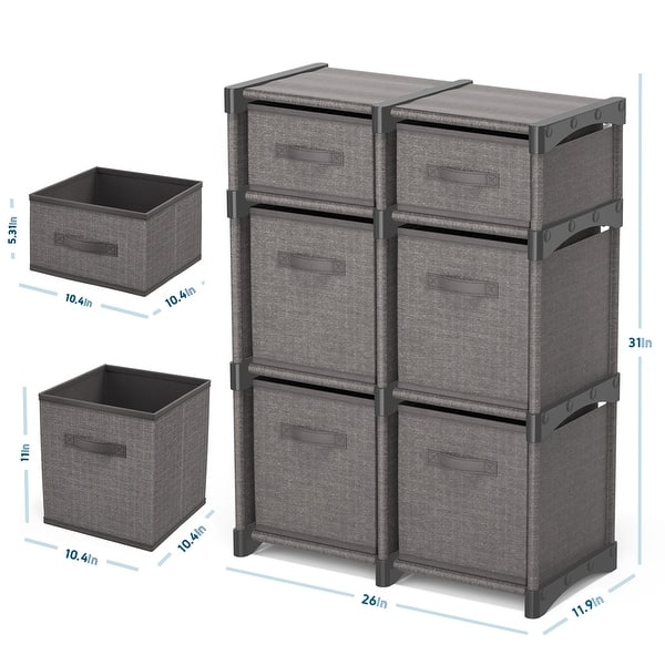 dimension image slide 2 of 6, Empyrean Cube Storage Organizer for Bedroom - Box Storage Cubby Organizer for Living Room, Office, & Playroom