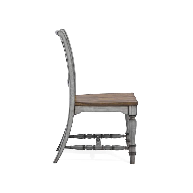 Plymouth Gray Wood Dining Chair (Single Chair) by Flexsteel - 22" x 40" x 26"