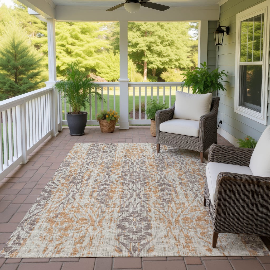 Machine Washable Indoor/ Outdoor Vintage Erin Chantille Rug