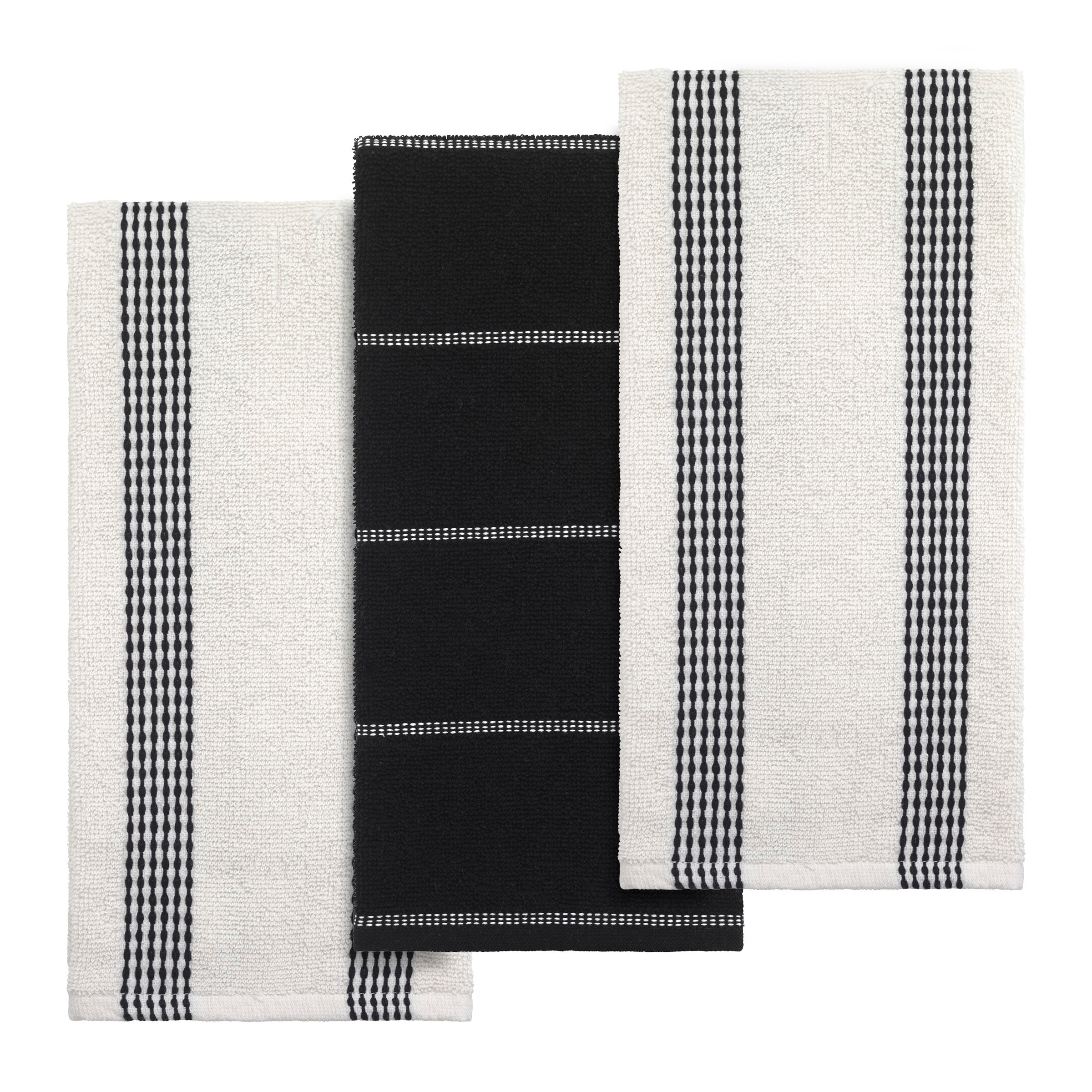 Izod Saybrook 3-Piece Kitchen Towel Set - Kitchen Towel 3 Pack