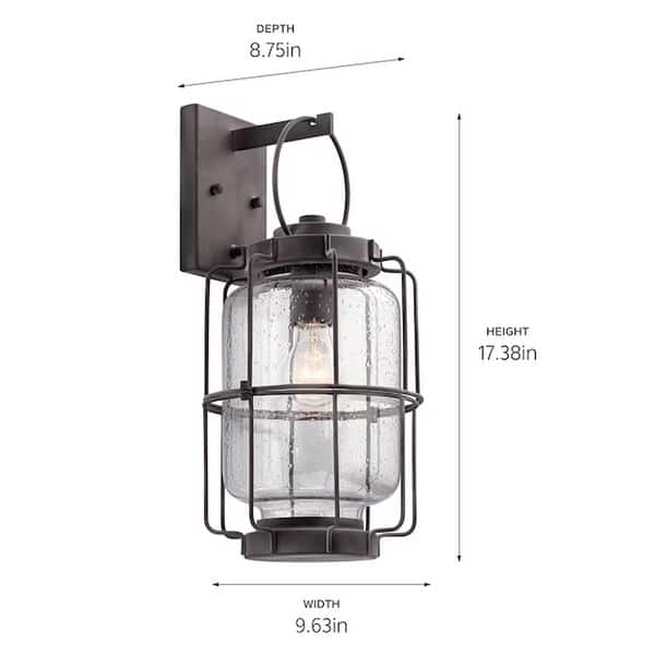 Kichler Montview 17.38-in H Weathered Zinc Medium Base (E-26) Outdoor Wall Light Kichler Montview 17.38-in H Weathered Zinc Medium Base (E-26) Outdoor Wall Light