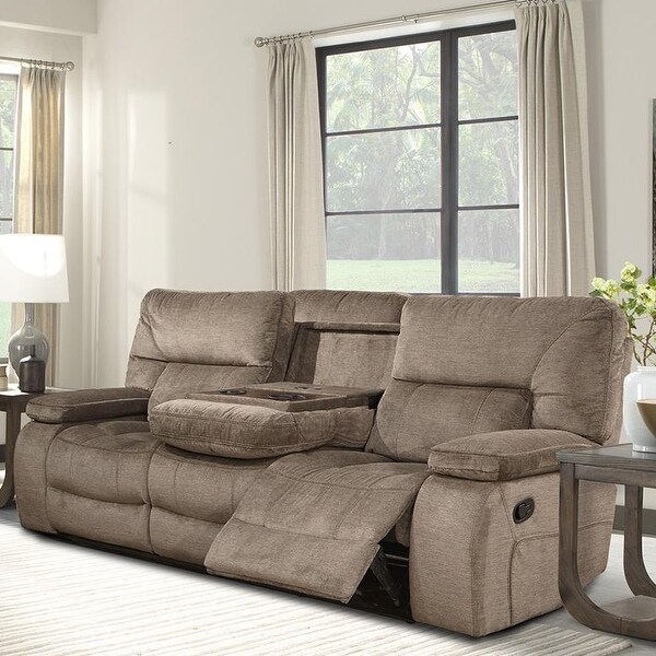 Couch with sales fold down center