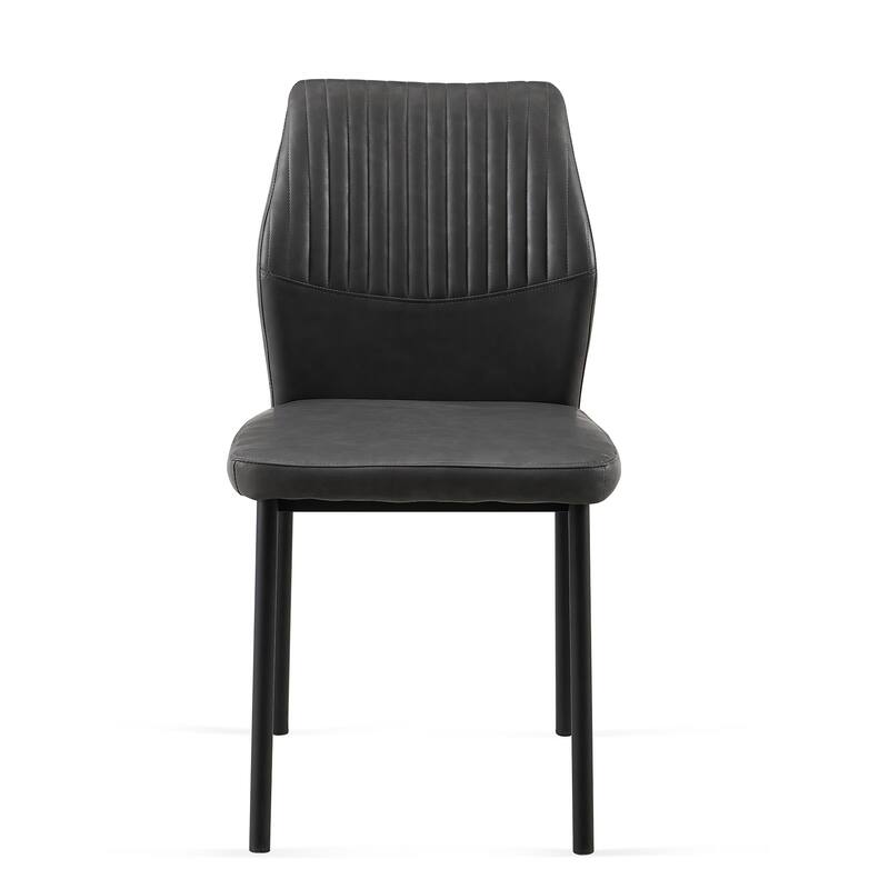 Leather Kitchen Chair Side Chair with Metal Legs, Accent Chair Office Chair Upholstered Chair Meeting Room Chair