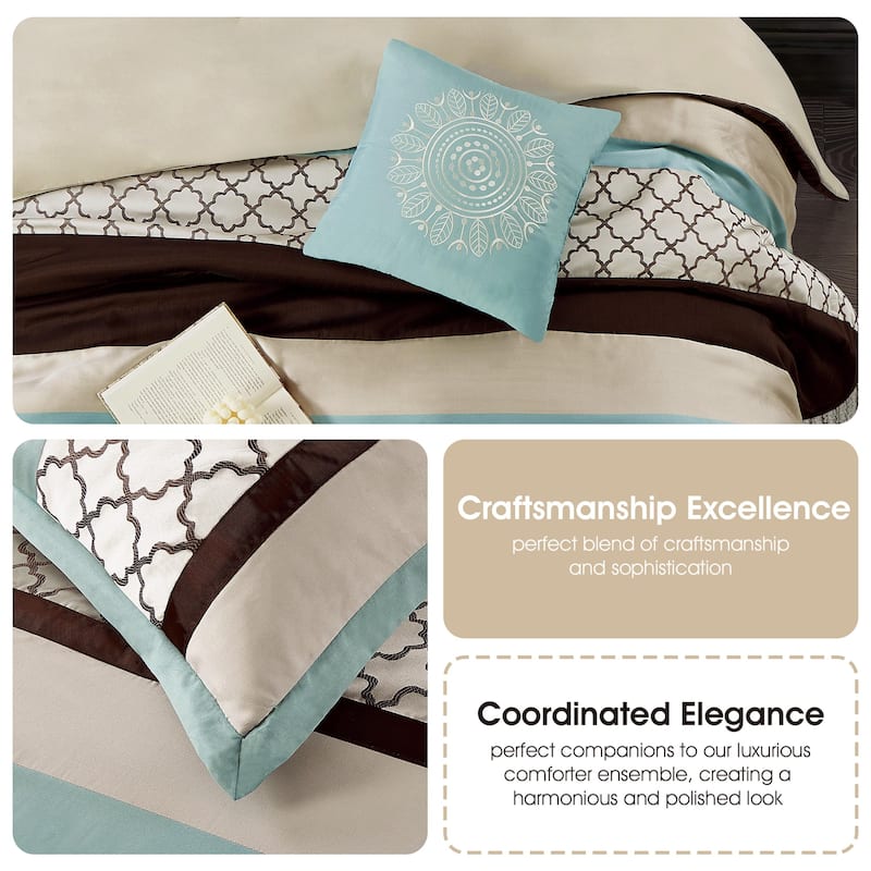 Nanshing Avalon Trellis 8-Piece Moroccan Print Comforter Set