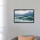 preview thumbnail 9 of 7, iCanvas "Stormy sea with translucent breakers, 1894 " by David James Framed